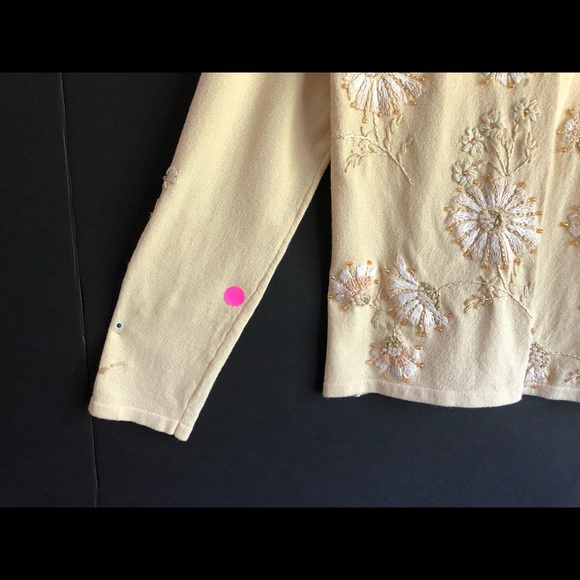 Talbots Yellow Dressy Button Cardigan Sweater - Picture 15 of 16